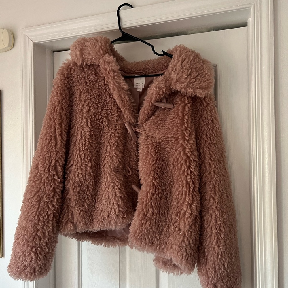 Pink fluffy coat